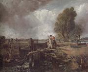 John Constable Study of A boat passing a lock oil painting artist